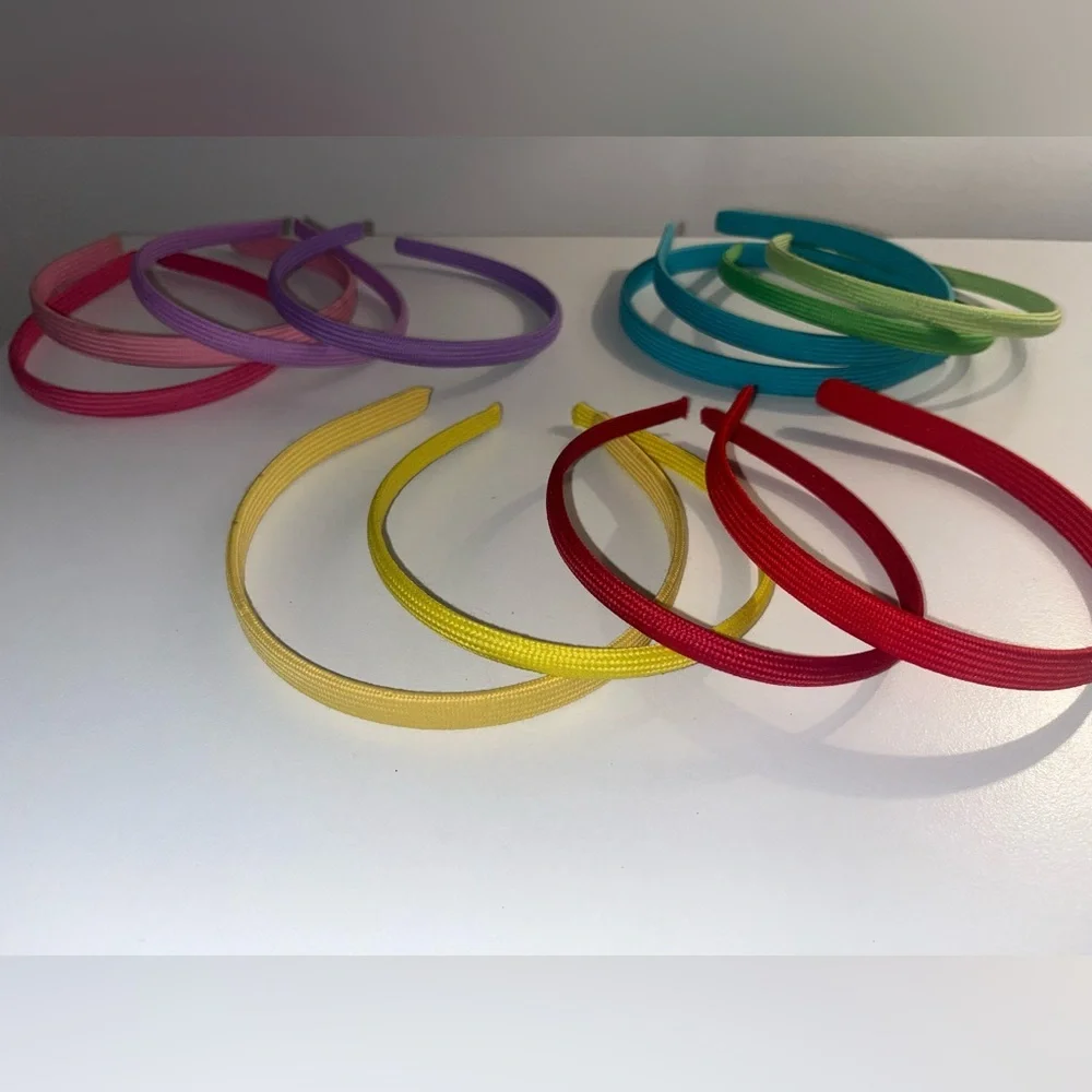 Set of 12 fabric headbands, rainbow colors​